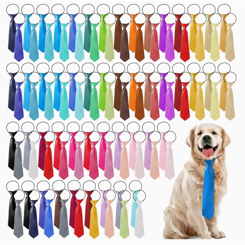 5 Satin Neck Tie For Dogs- 5 pack- Different Colors